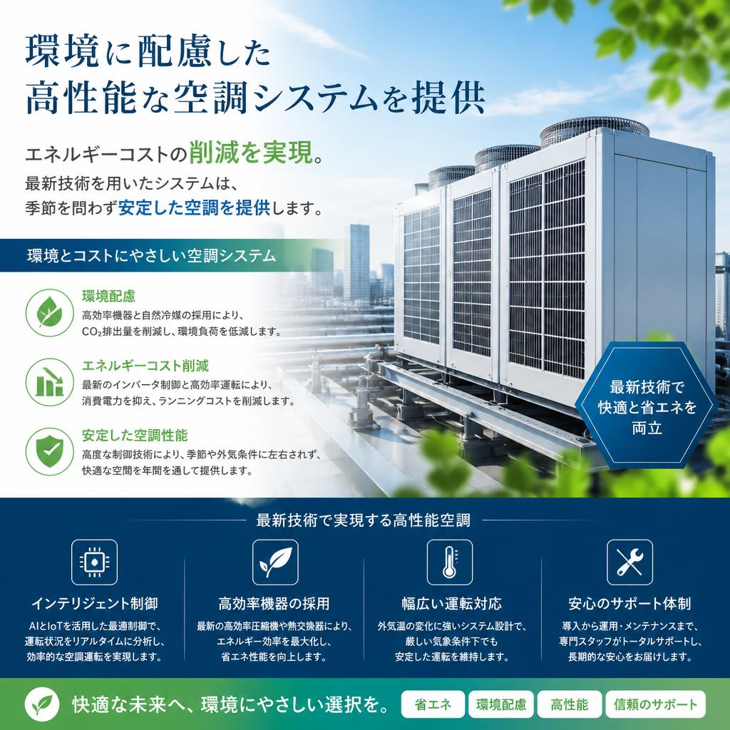 最新のエネルギー効率を実現した空調システム
