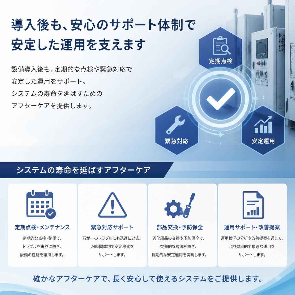 安心の定期メンテナンスサービス