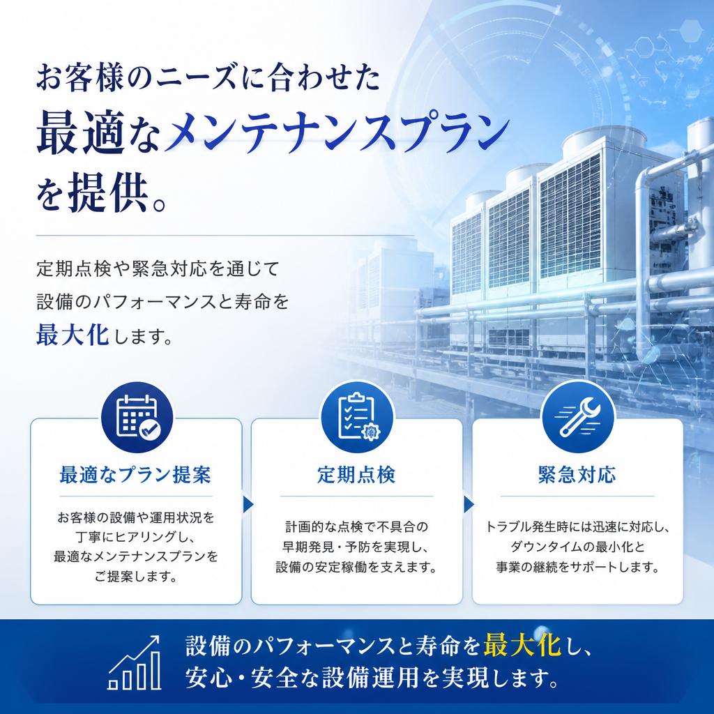 2. 設備の長寿命を実現するメンテナンスプラン