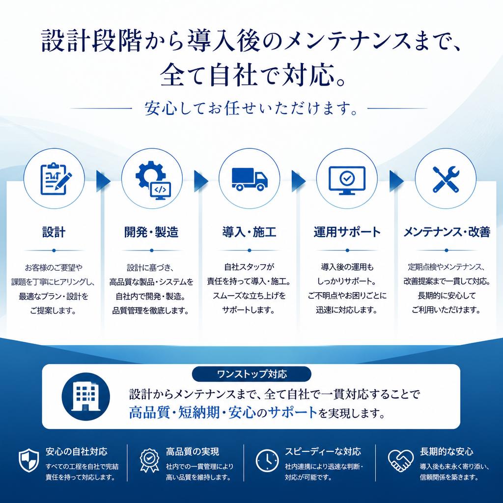 導入からアフターフォローまで一貫したサポート