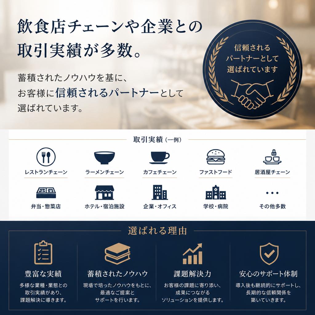 実績に裏打ちされた信頼
