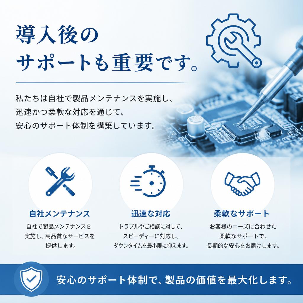 信頼のサポート体制