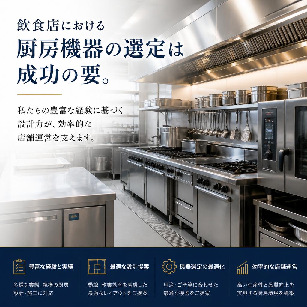 厨房機器の選定と設計力