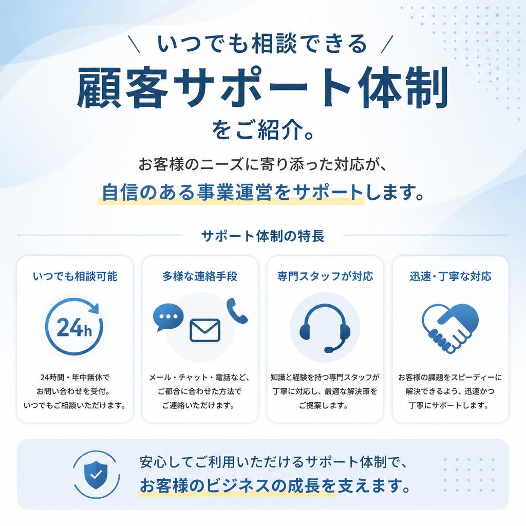 顧客サポート体制