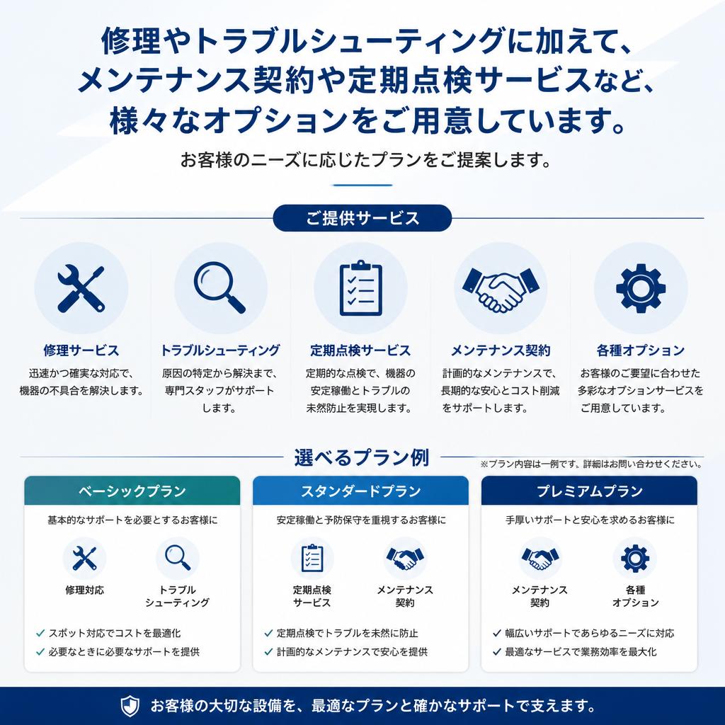 充実したオプションサービス
