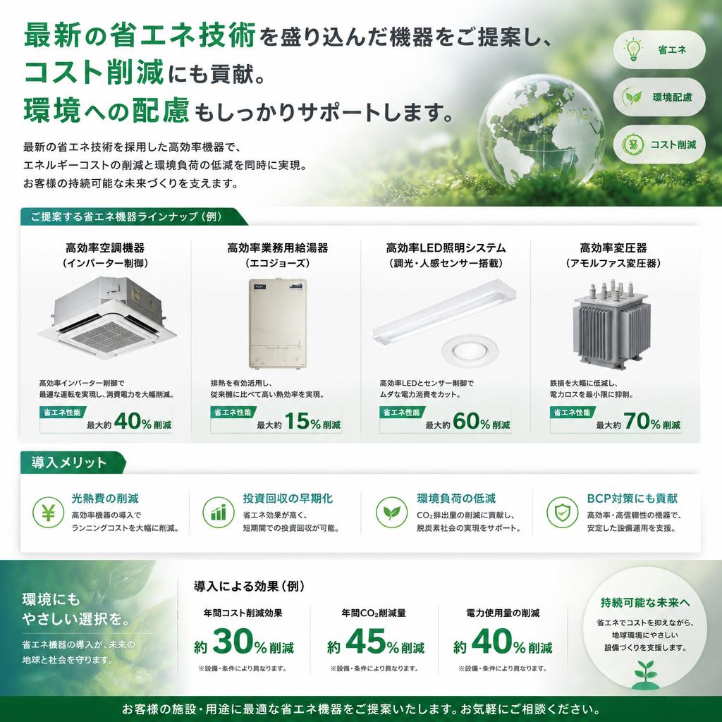 省エネ対策とコスト削減