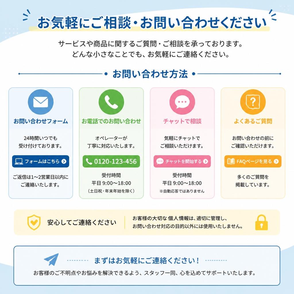 今すぐお問い合わせを！