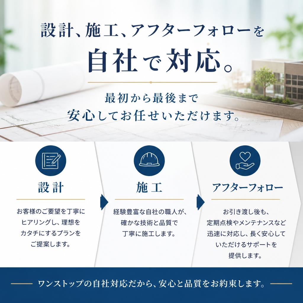 設計から施工までの一貫サポート