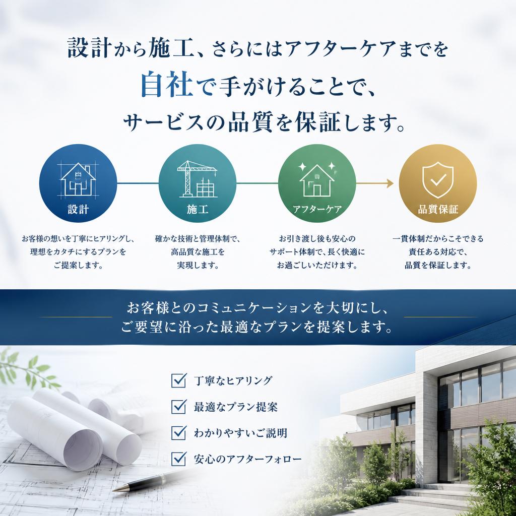 自社一貫施工の安心感