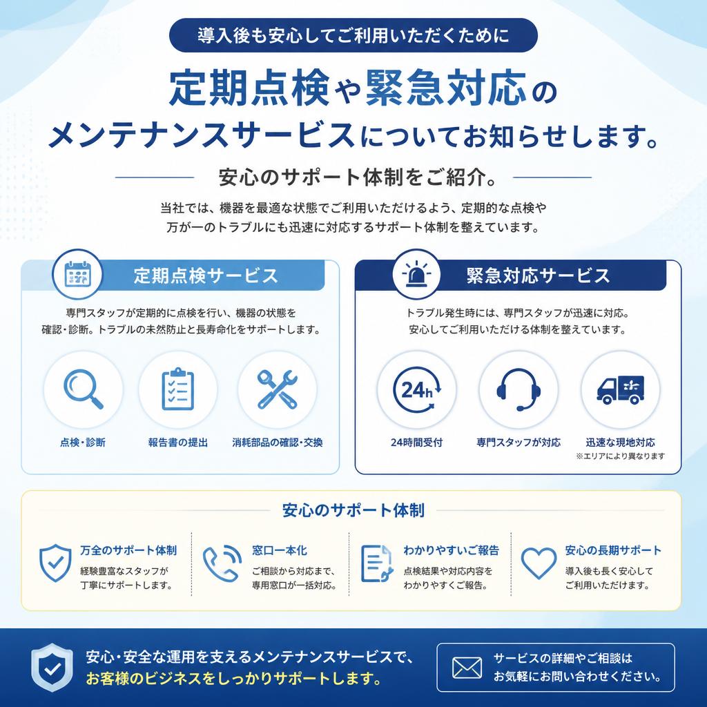 4. ハイクオリティなメンテナンスサービス