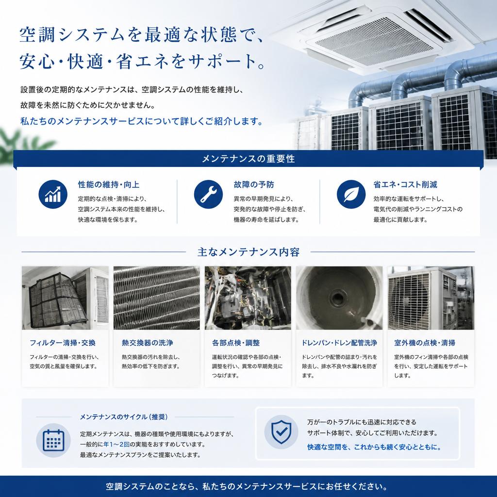 空調メンテナンスの重要性