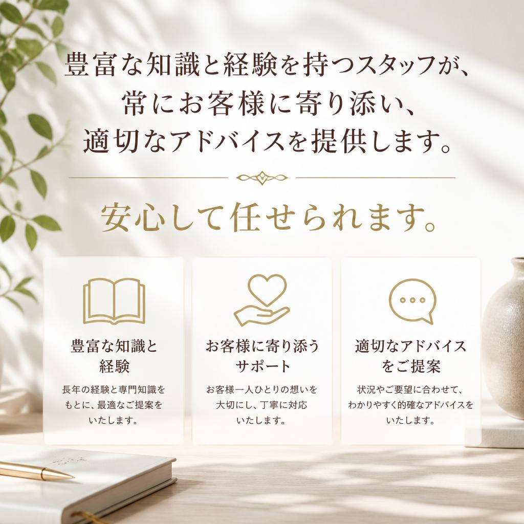 経験豊富なスタッフがサポート