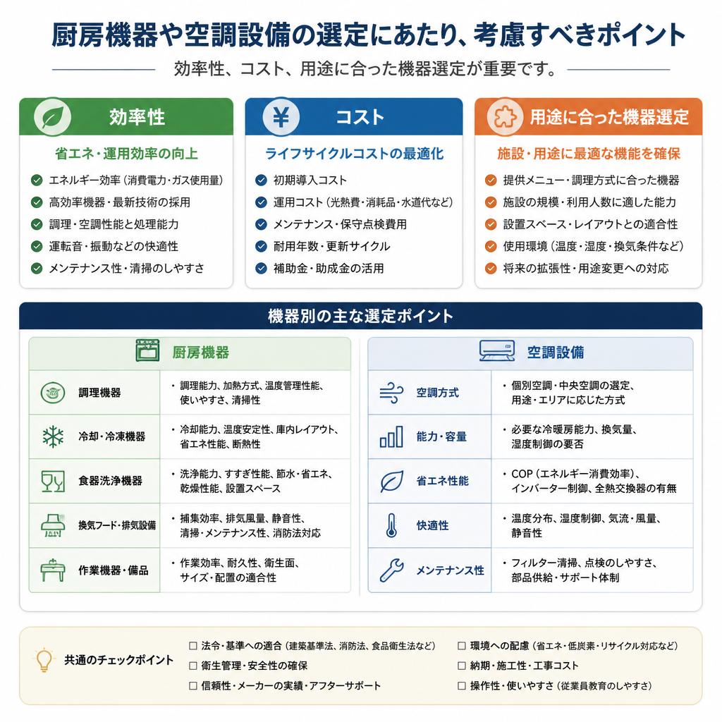2. 厨房機器の選定基準
