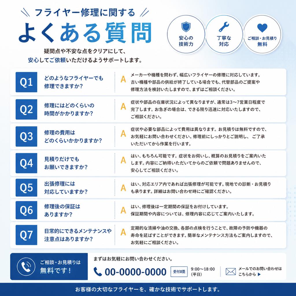 フライヤーに関するよくある質問