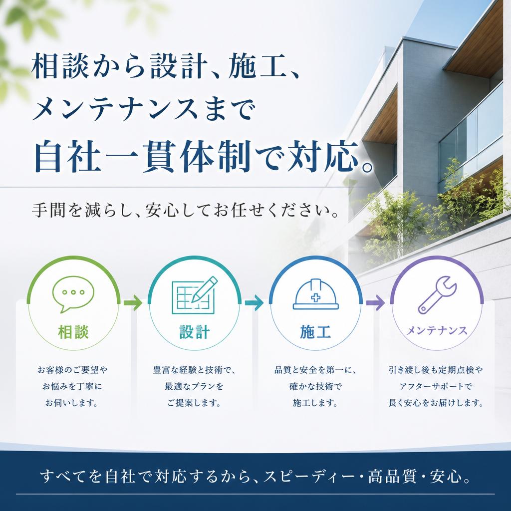 設計から施工までの一貫サポート
