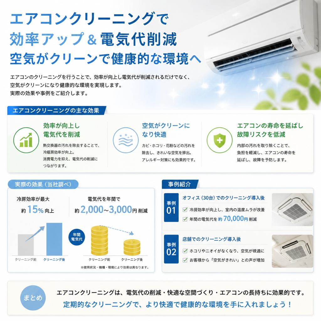 エアコンのクリーニング効果