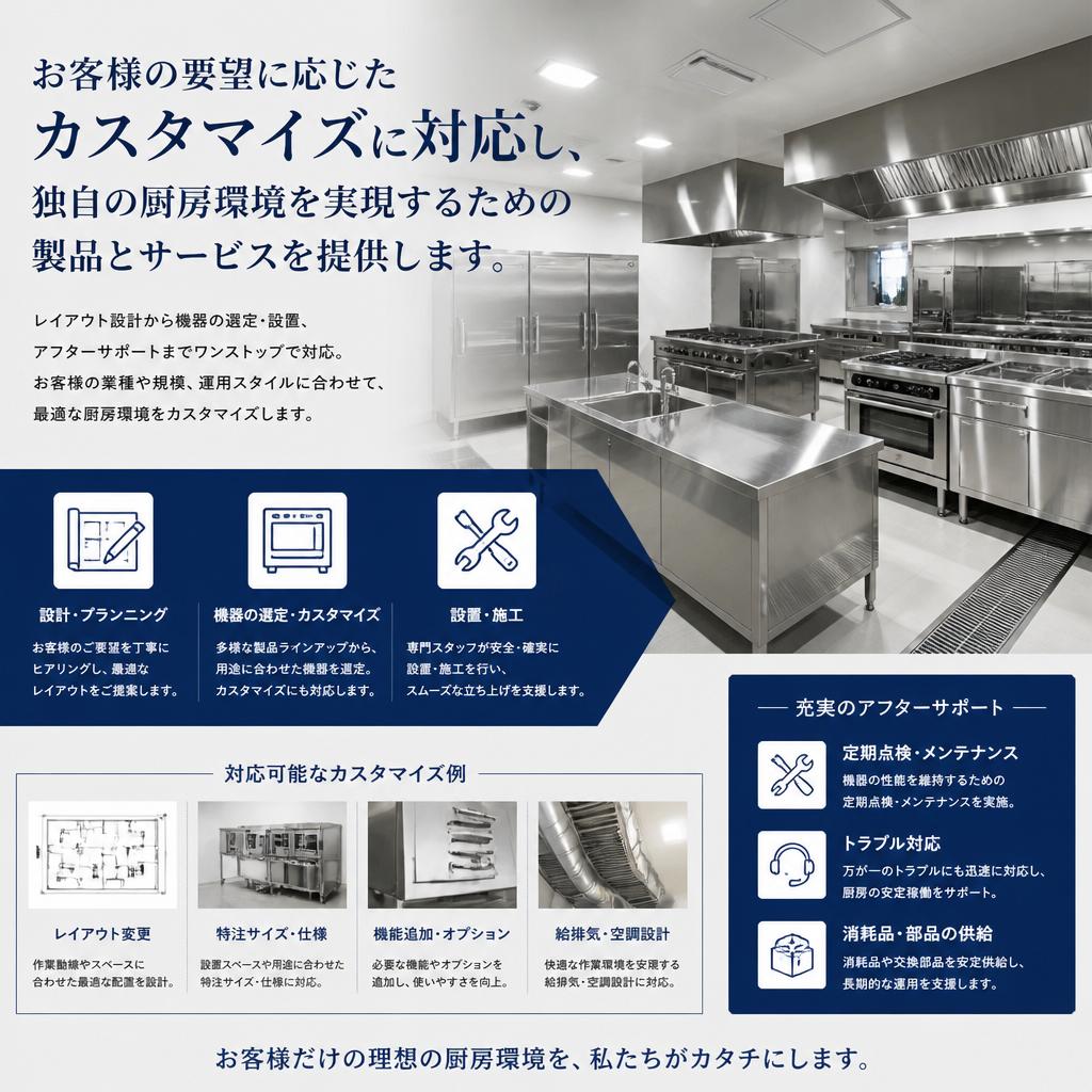 カスタマイズ対応でニーズに応える